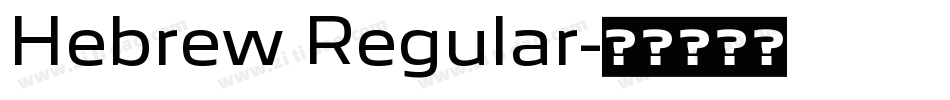 Hebrew Regular字体转换